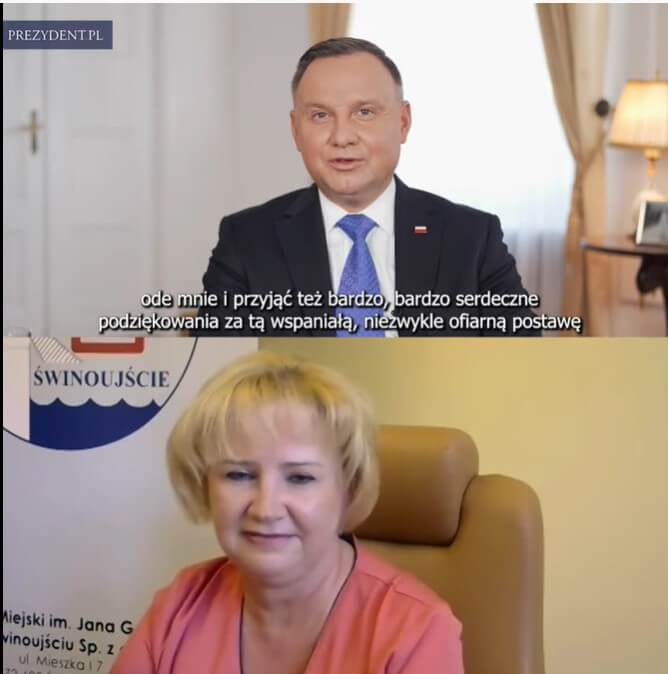 Świnoujście. Prezydent RP Andrzej Duda dziękował za pracę pracownikom naszego szpitala.
