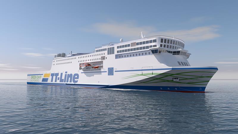 Kolejny krok w kierunku zrównoważonego rozwoju: TT-Line świętuje udane wodowanie drugiego promu Green Ship
