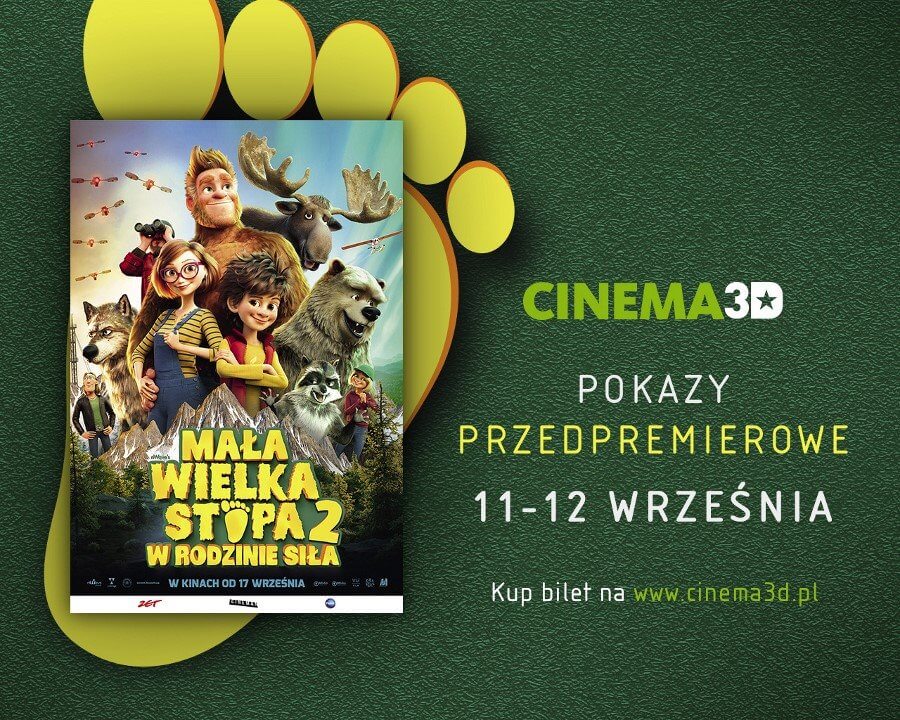 Świnoujście. „Small World” oraz „Teściowie” premierowo i „Mała Wielka Stopa 2" przedpremierowo w Cinema3D!