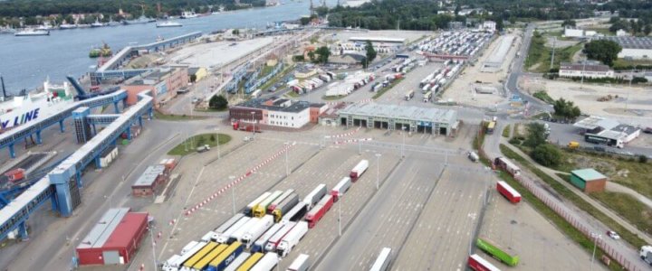 Terminal promowy w Świnoujściu postęp prac modernizacyjnych.
