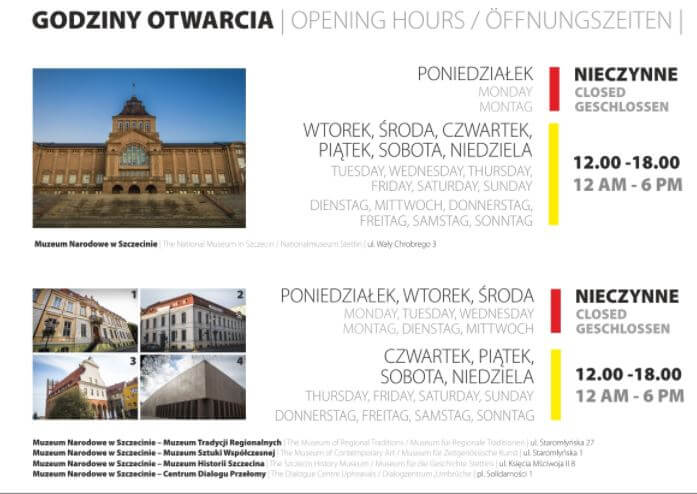 Szczecin. Muzeum przy Wałach Chrobrego: zmiana godzin otwarcia.