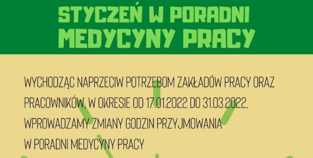 Świnoujście. Styczeń w Poradni Medycyny Pracy.