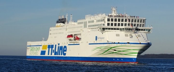 Najnowocześniejszy prom na Bałtyku, TT-Line Green ship z napędem LNG, „Nils Holgersson” - rozpoczyna regularne rejsy ze Świnoujścia do Szwecji od 1 maja 2022.