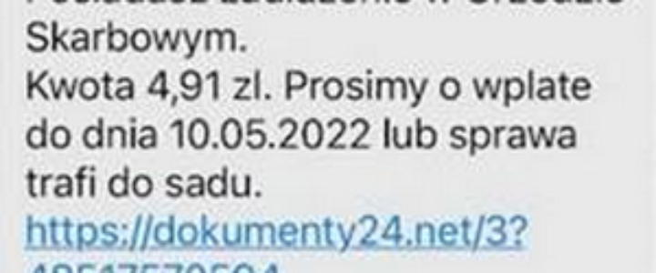 • Ostrzegamy przed fałszywymi SMS-ami w sprawie rzekomego zadłużenia w urzędzie skarbowym. • Resort finansów nie wysyła do podatników żadnych wiadomości tego typu. • To próba wyłudzenia danych lub środków finansowych. • Nadpłatę bądź niedopłatę wynikającą z rozliczenia rocznego podatku można sprawdzić w serwisie e-Urząd Skarbowy na podatki.gov.pl lub w urzędzie skarbowym. Resort finansów nie jest nadawcą wiadomości, które trafiają do podatników. Takie wiadomości są próbą wyłudzenia danych lub pieniędzy. Nadpłatę bądź niedopłatę wynikającą z rozliczenia rocznego można sprawdzić w serwisie e-Urząd Skarbowy na podatki.gov.pl lub w urzędzie skarbowym. Przestrzegamy i apelujemy o ostrożność. Małgorzata Brzoza Rzecznik prasowy Izby Administracji Skarbowej w Szczecinie