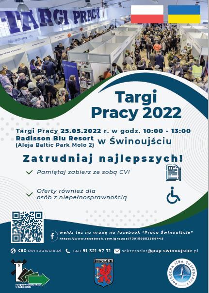 Zaproszenie Targi Pracy 2022 w Świnoujściu.