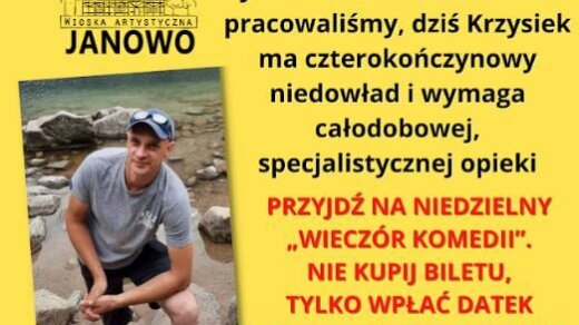 Zachodniopomorskie. Gramy dla Krzysztofa. Charytatywny spektakl Wioski Artystycznej Janowo.