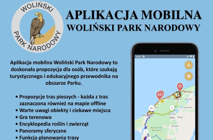 Zachodniopomorskie. Aplikacja mobilna Wolińskiego Parku Narodowego.