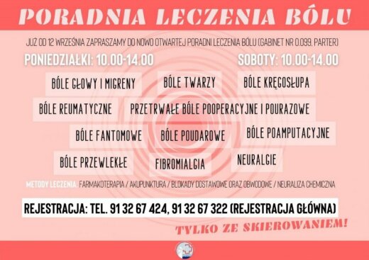Świnoujście. Nowa Poradnia Leczenia Bólu.