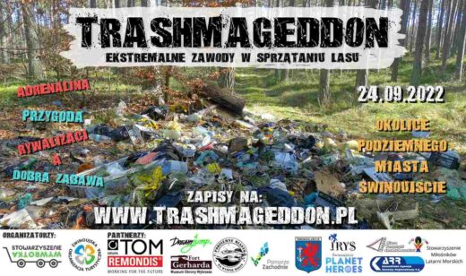 Świnoujście. TRASHMAGEDDON EKSTREMALNE ZAWODY W SPRZĄTANIU LASU.