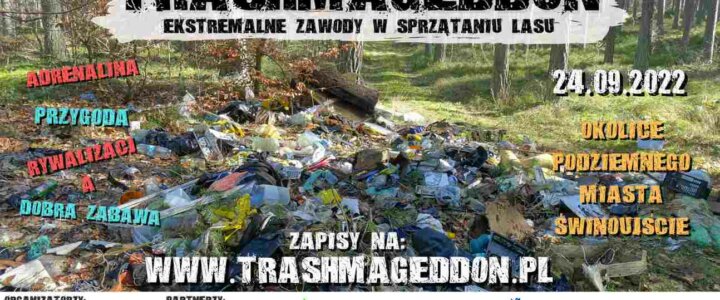 Świnoujście. TRASHMAGEDDON EKSTREMALNE ZAWODY W SPRZĄTANIU LASU.