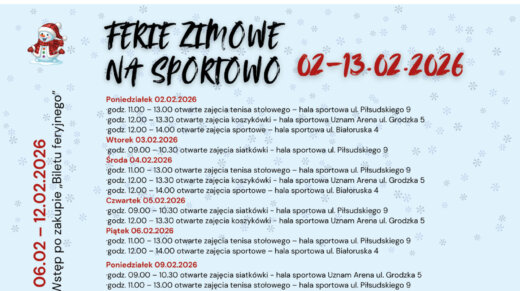 Plakat Ferie na sportowo OSiR 2026-1