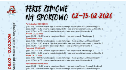 Plakat Ferie na sportowo OSiR 2026-1