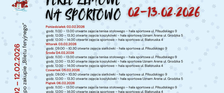 Plakat Ferie na sportowo OSiR 2026-1