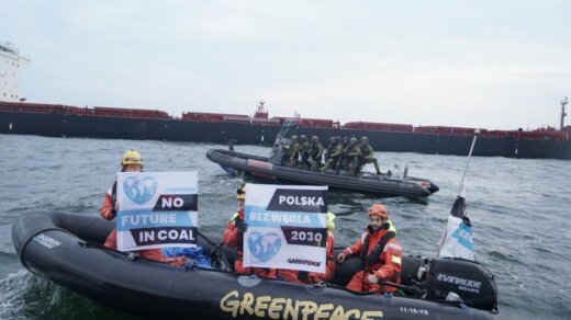 Interwencja straży granicznej na statku Greenpeace w Porcie Gdańsk (wideo).
