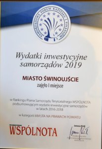 Świnoujście zajęło pierwsze miejsce wśród polskich miast na prawach powiatu