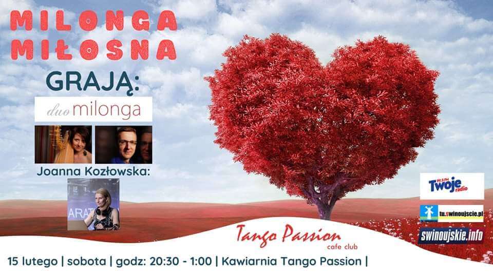 Świnoujście. Milonga miłosna - Duo Milonga & Joanna Kozłowska w Kawiarni Tango Passion Cafe Club.