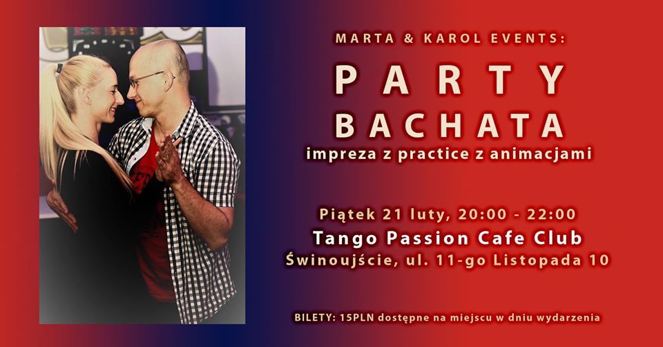 Świnoujście. Practice & Party Bachata w Kawiarni Tango Passion Cafe Club.