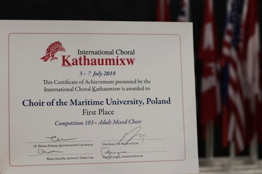 Chór Akademii Morskiej w Szczecinie triumfuje za Oceanem