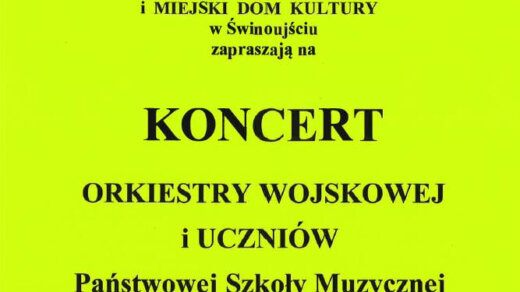 Zapraszam na wtorkowy koncert uczniów Państwowej Szkoły Muzycznej I stopnia i Orkiestry Wojskowej w Świnoujściu.