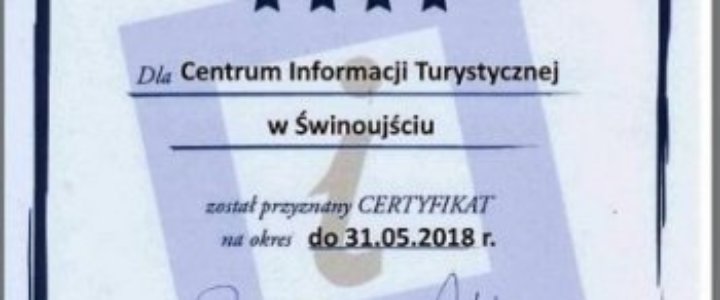 Informacja Turystyczna ponownie z czterema gwiazdkami