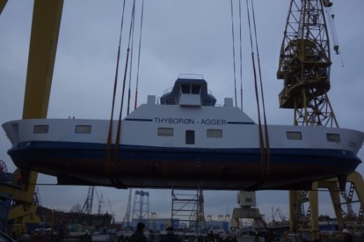 W Szczecinie zwodowano kolejny ekologiczny prom dla Duńczyków