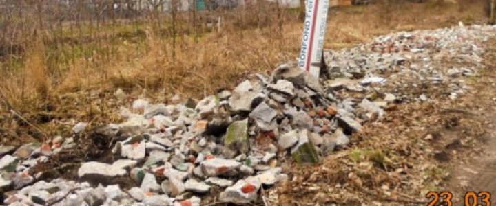 500 złotych za wyrzucenie gruzu w lesie