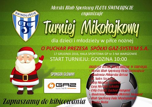 Turniej Mikołajkowy w hali gimnazjum