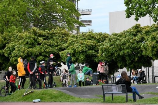 Świnoujście. Pamiętajcie! Na pumptracku tylko w kasku!