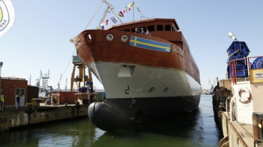 Szwedzki okręt SIGINT zwodowany w Gdyni (foto)