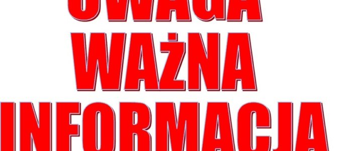 uwaga ważne informacja