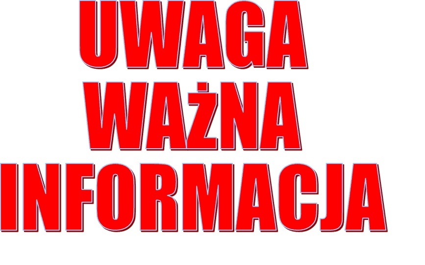 uwaga ważne informacja