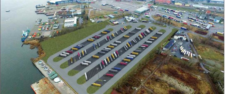 Terminal promowy w Świnoujściu będzie miał nowy parking dla ciężarówek