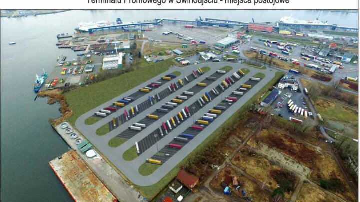 Terminal promowy w Świnoujściu będzie miał nowy parking dla ciężarówek
